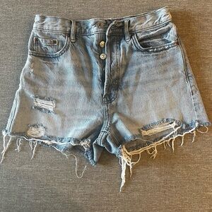 PacSun ultra high waist vintage cut off jeans shorts size 25